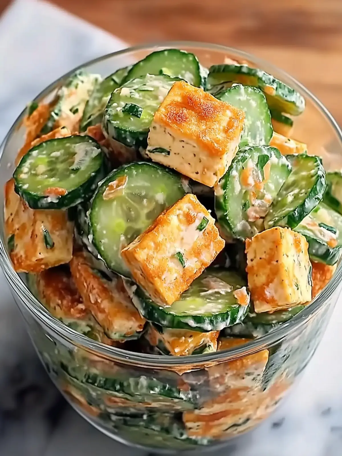 Asian Cucumber Salad with Crispy Tofu for a Crunchy Refresh 3 Asian Cucumber Salad with Crispy Tofu