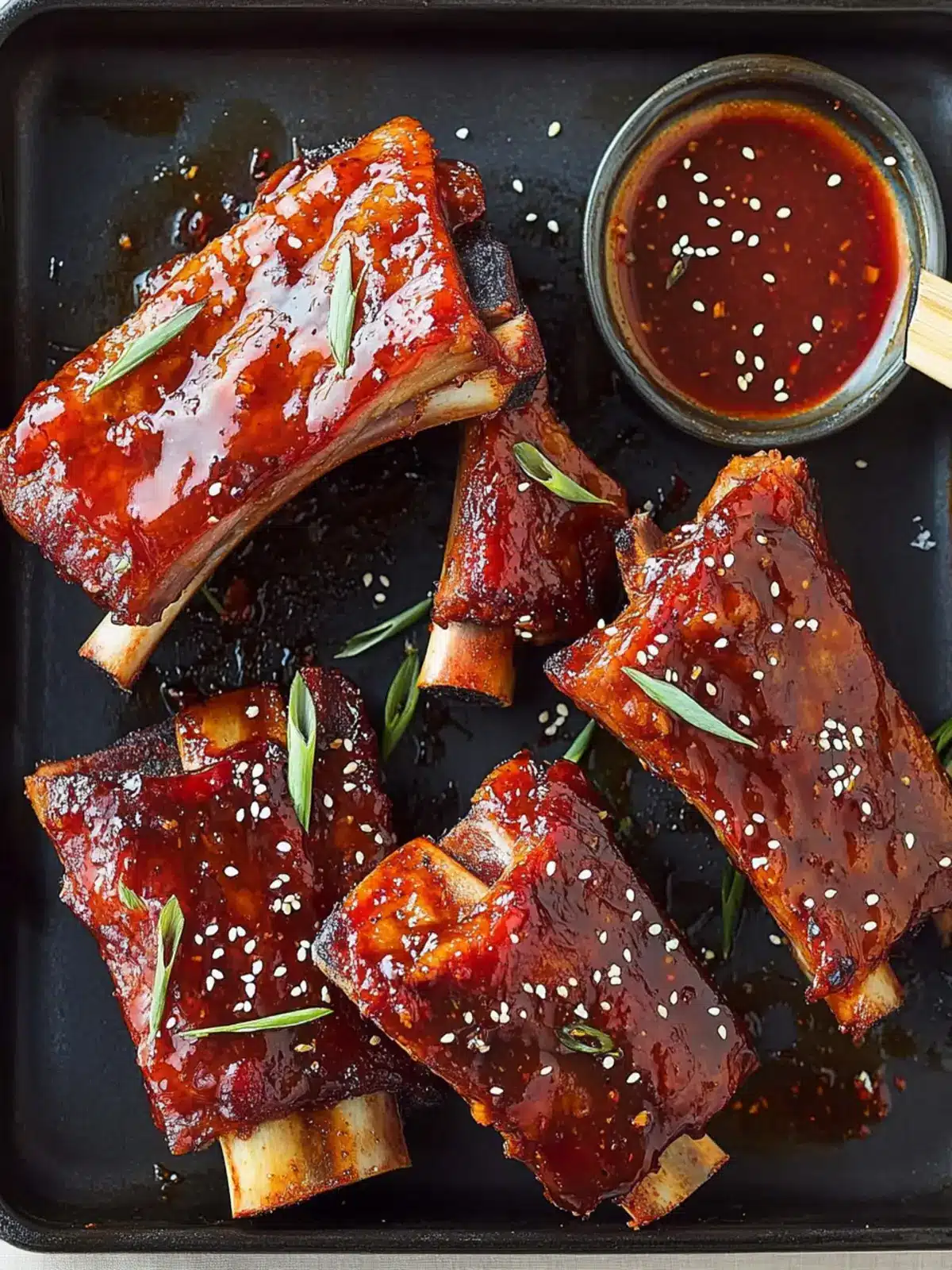 Sweet and Spicy Korean Pork Ribs with Gochujang Glaze Easy Recipe 3 korean pork ribs with gochujang glaze