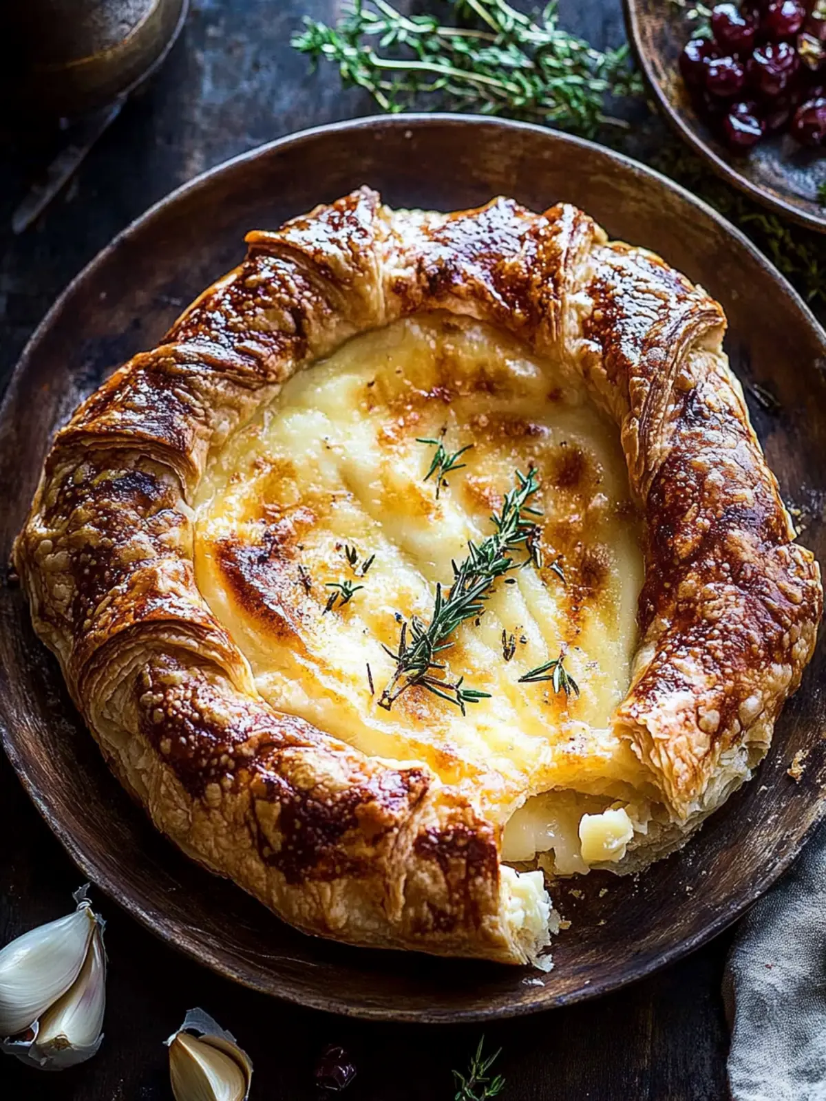 Baked Gruyère in Pastry with Rosemary and Garlic Bliss 5 Baked Gruyère in Pastry with Rosemary and Garlic