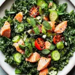Serrano Mint Kale Salad with Salmon for a Fresh Flavor Boost 7 Serrano Mint Kale Salad with Salmon