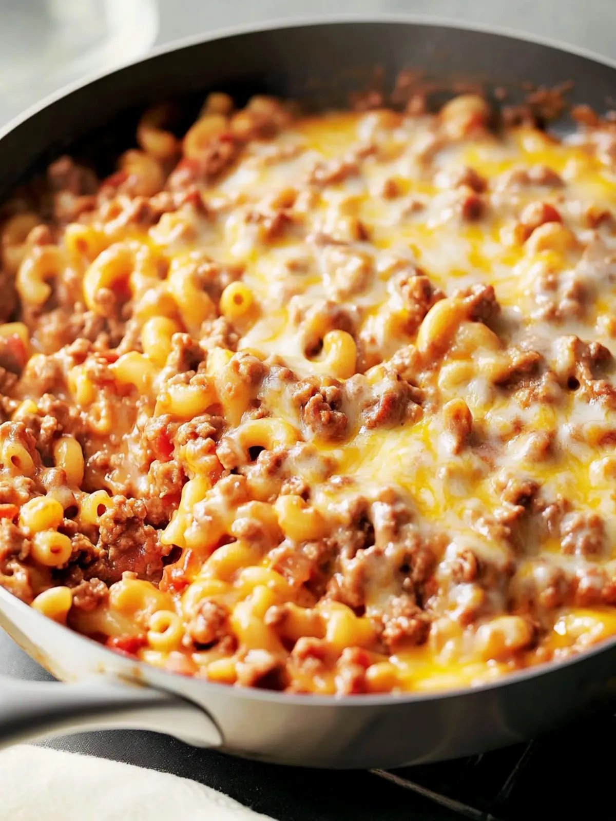 One-Skillet Cheesy Beef and Macaroni Everyone Will Love 2 One-Skillet Cheesy Beef and Macaroni