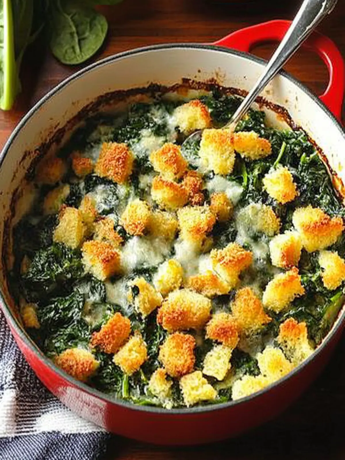Delicious Crunchy Spinach Casserole for Cozy Family Gatherings 4 Crunchy Spinach Casserole