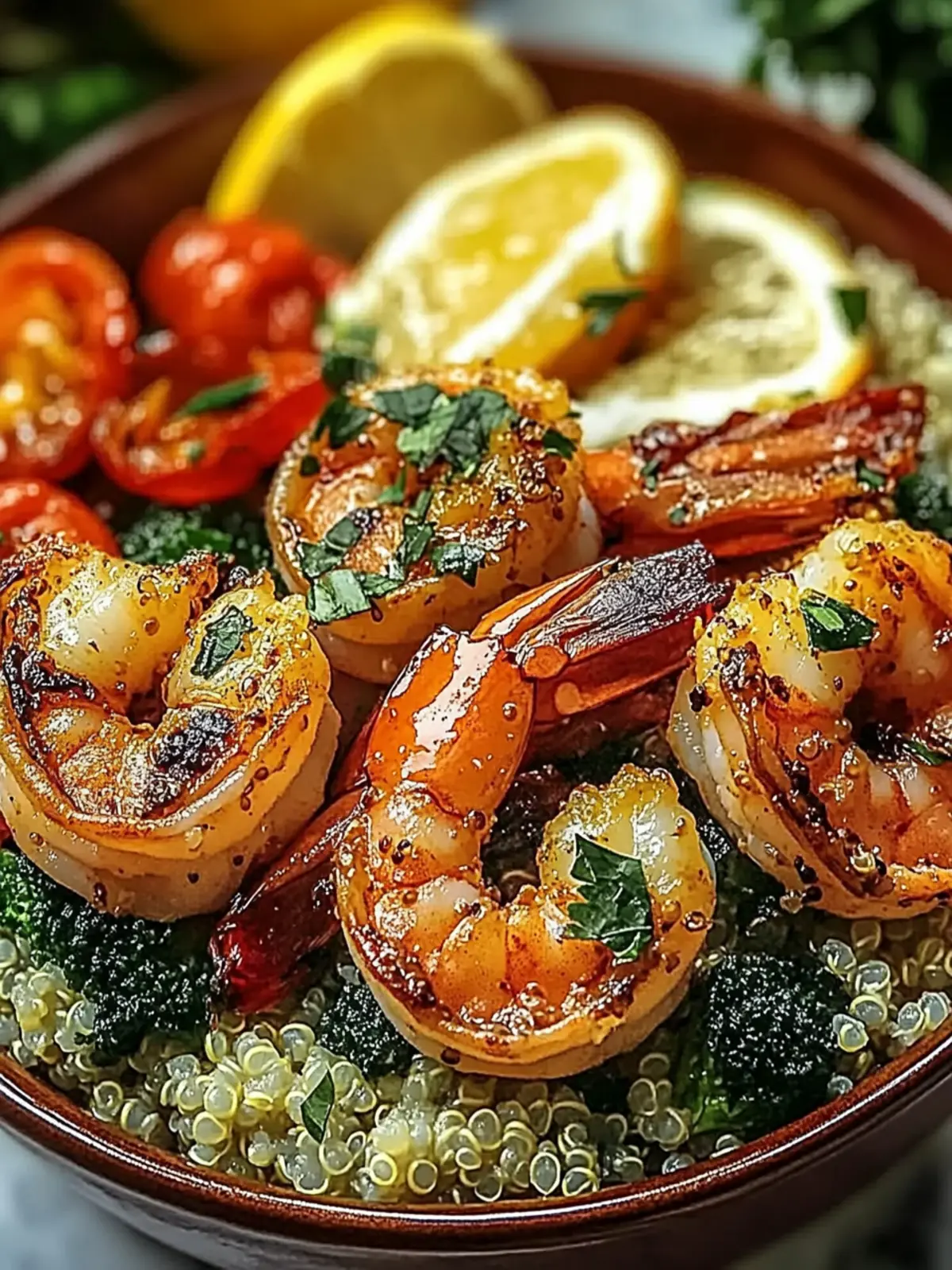 Garlic Shrimp & Quinoa Bowl: Bright, Healthy Brunch Delight 2 Garlic Shrimp & Quinoa Bowl
