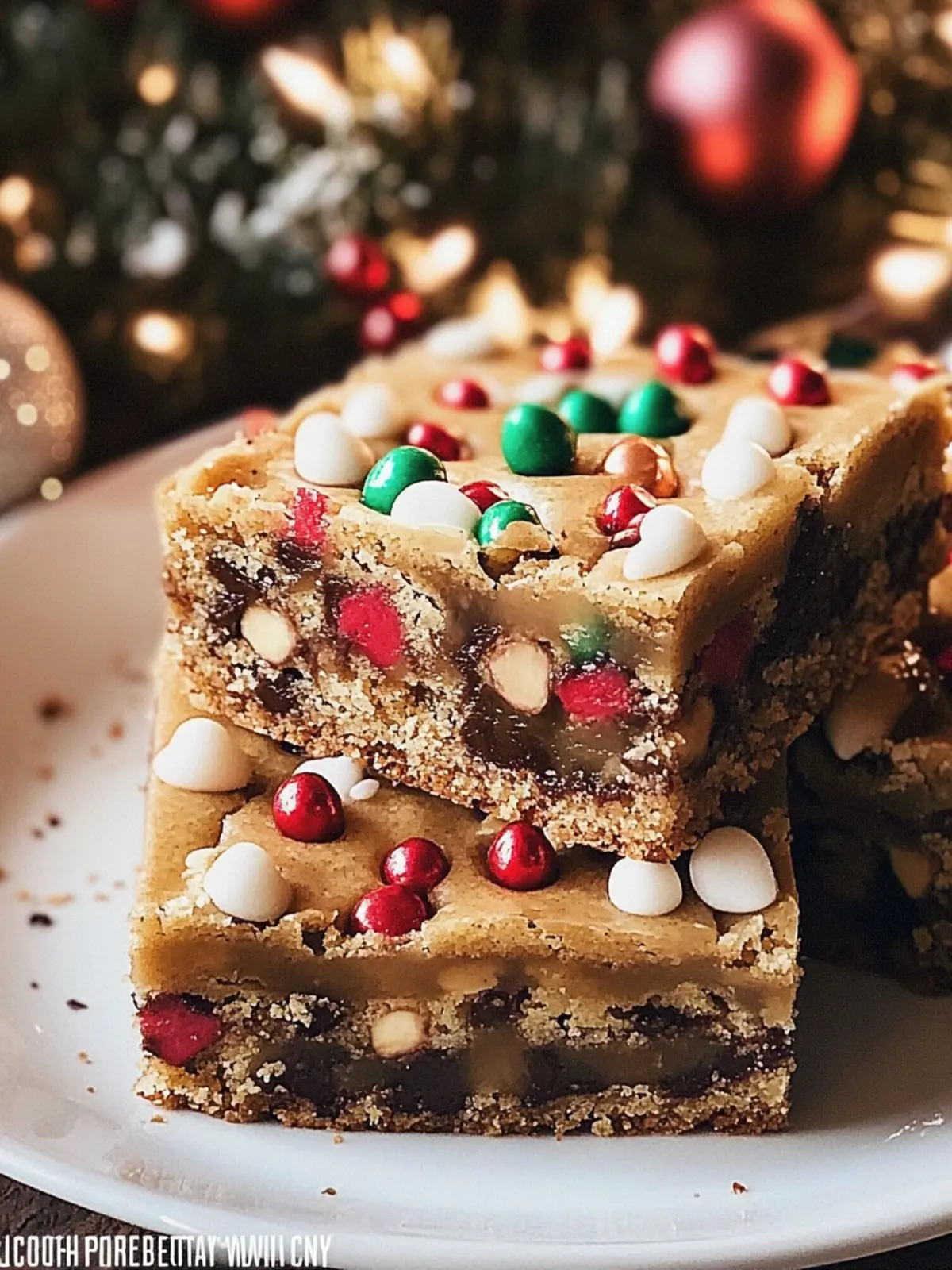 Chewy Christmas Cookie Bars with Festive Mix-Ins to Love 4 Christmas Cookie Bars