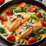 Savory Creamy Tuscan Salmon Skillet in Just 30 Minutes 4 Creamy Tuscan Salmon Skillet