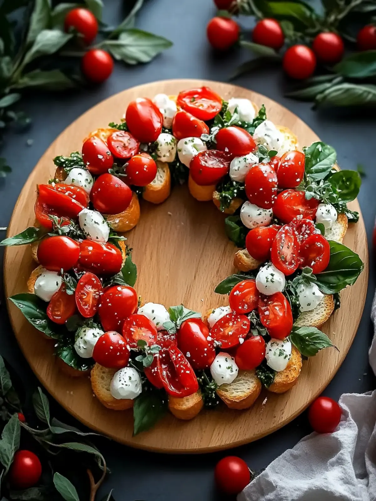 Simple Christmas Bruschetta Wreath: Festive Flavor Delight 2 Simple Christmas Bruschetta Wreath