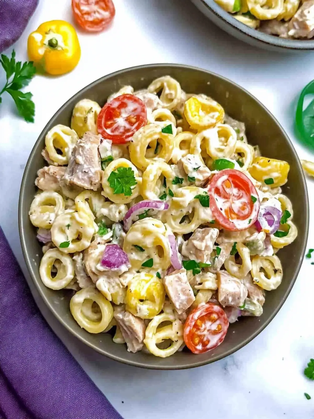 Delicious Greek Yogurt Tuna Pasta Salad for Healthy Meal Prep 2 Greek Yogurt Tuna Pasta Salad