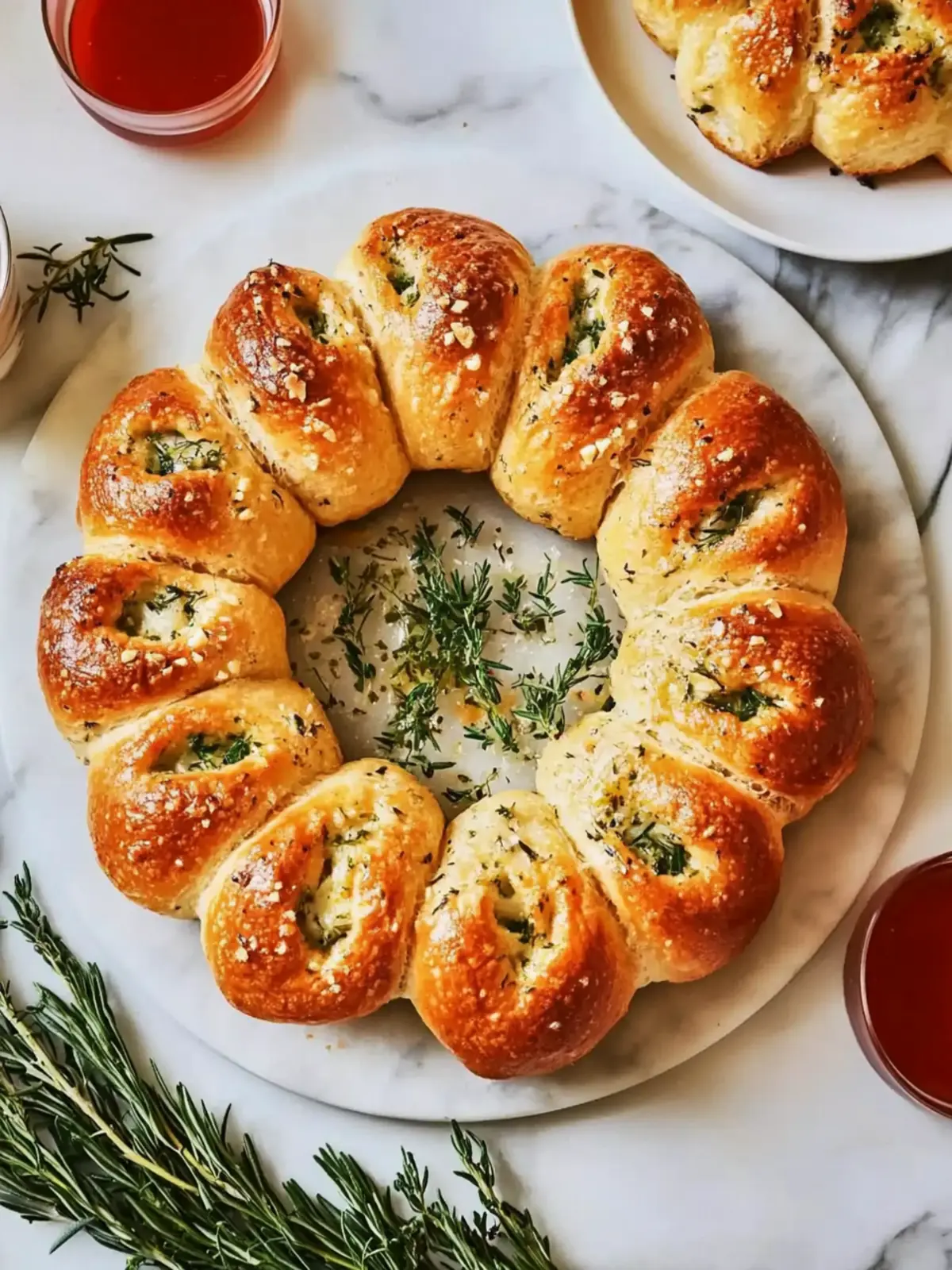 Festive Pull Apart Garlic Bread Wreath for Memorable Gatherings 3 Pull Apart Garlic Bread Wreath