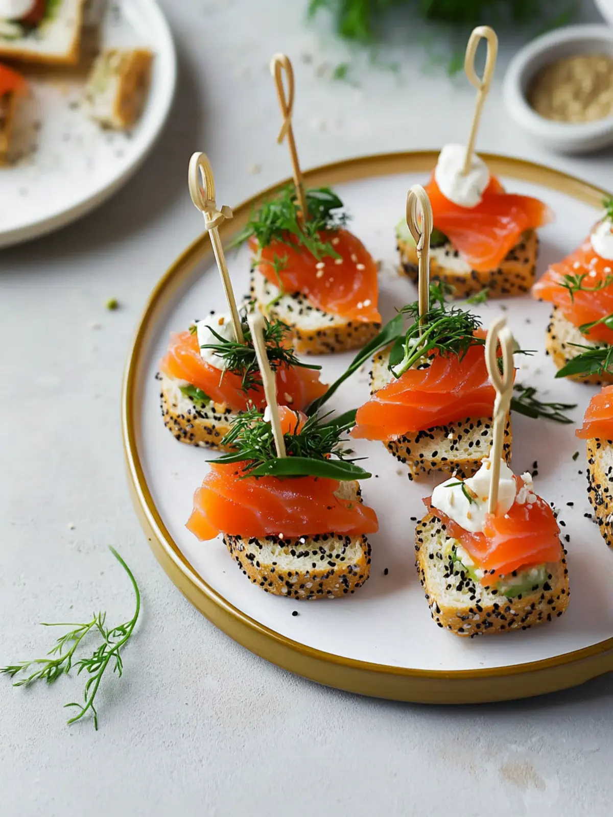 Smoked Salmon Appetizer Bagel Bites