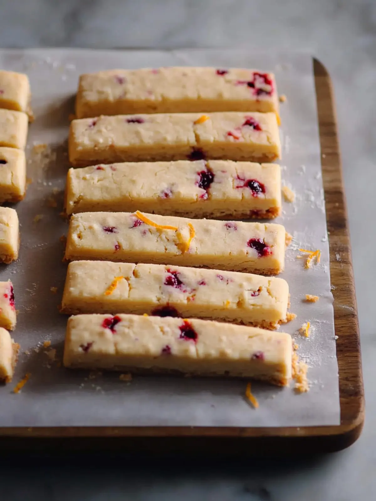 Orange Cranberry Shortbread Cookies