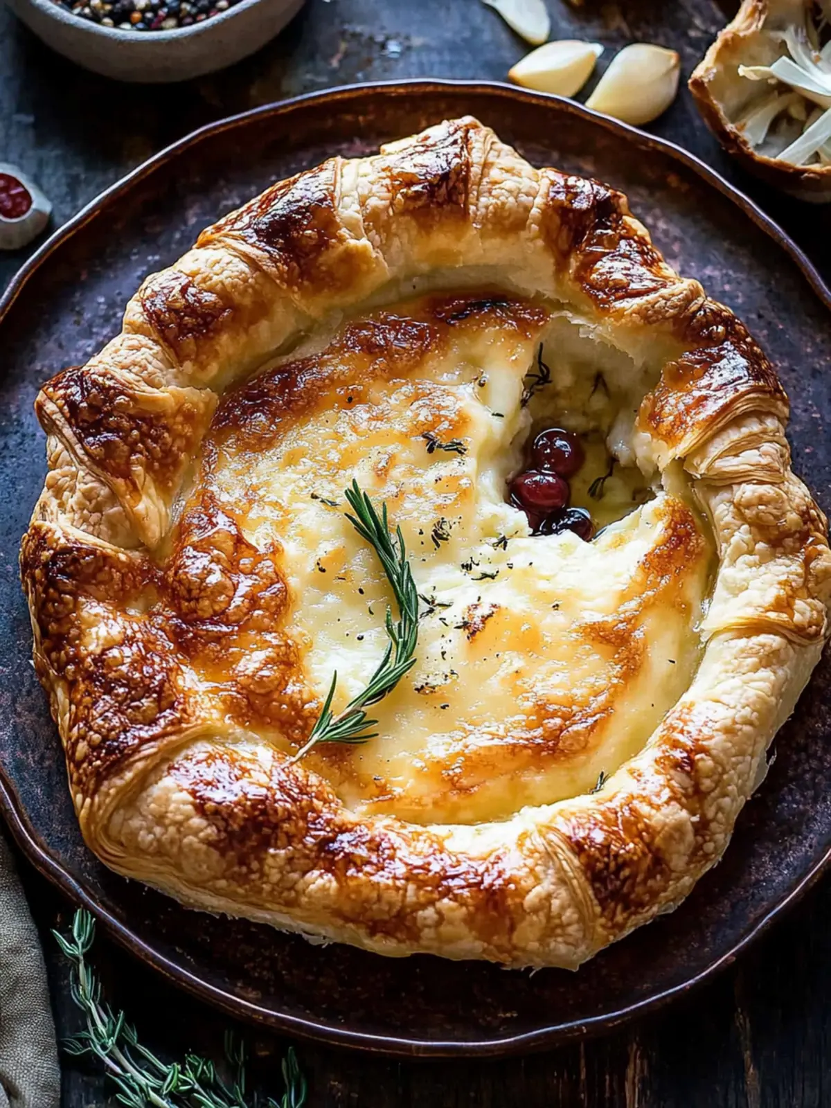 Baked Gruyère in Pastry with Rosemary and Garlic Bliss 2 Baked Gruyère in Pastry with Rosemary and Garlic