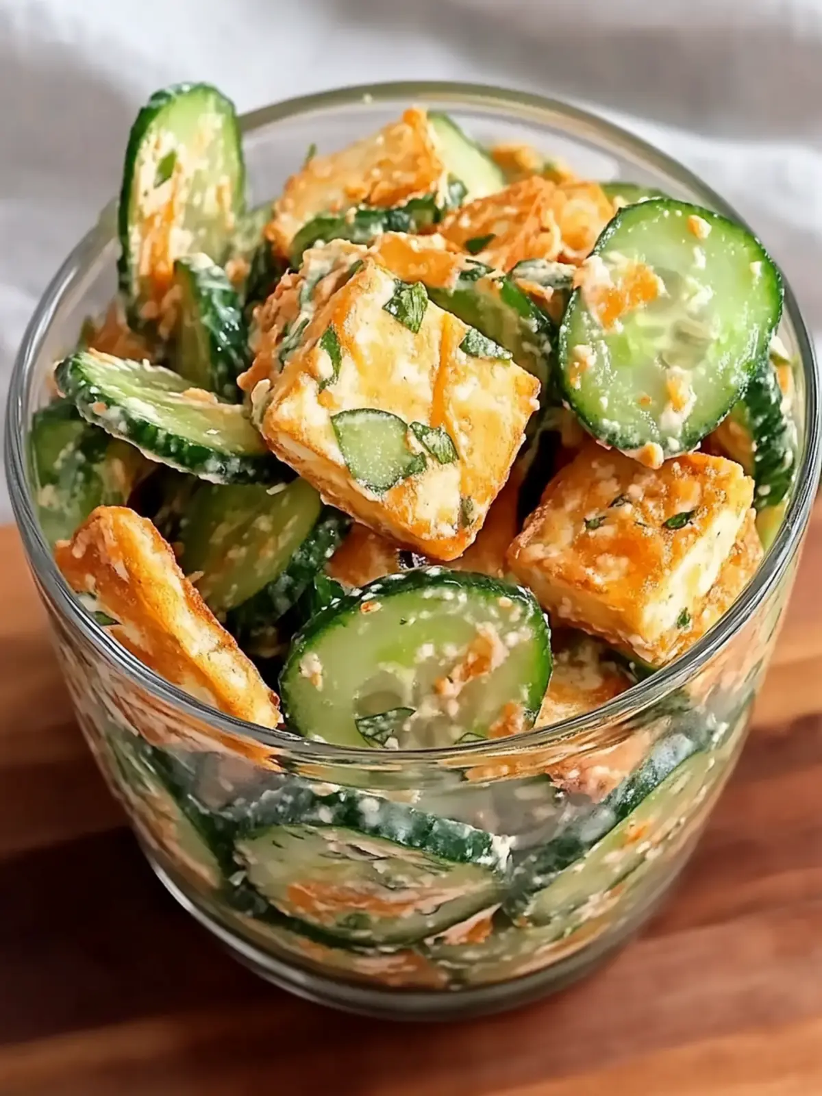 Asian Cucumber Salad with Crispy Tofu for a Crunchy Refresh 2 Asian Cucumber Salad with Crispy Tofu