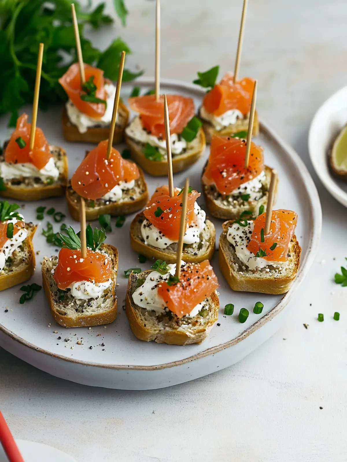 Smoked Salmon Appetizer Bagel Bites