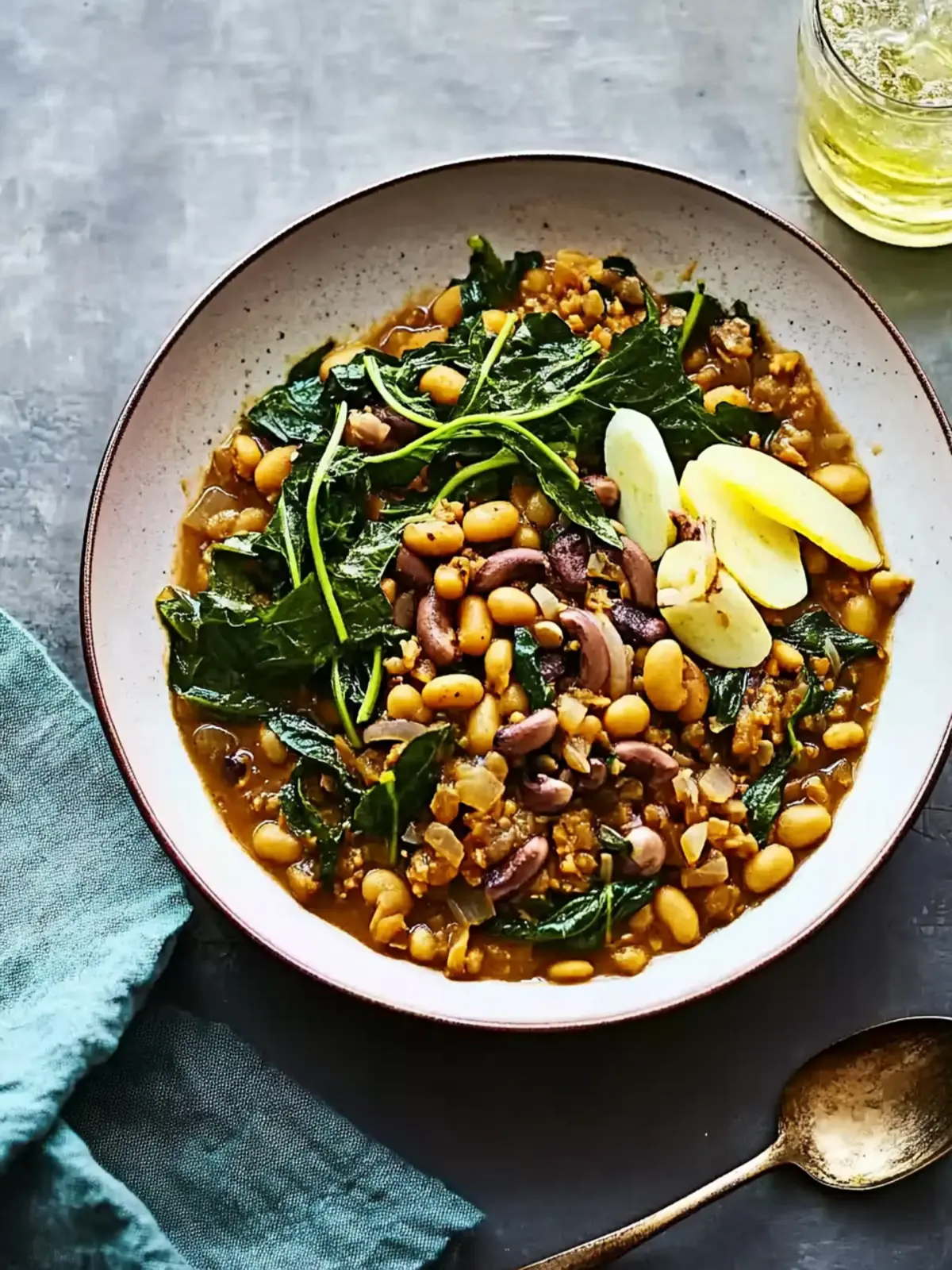Hoppin' John with Turnips and Turnip Greens