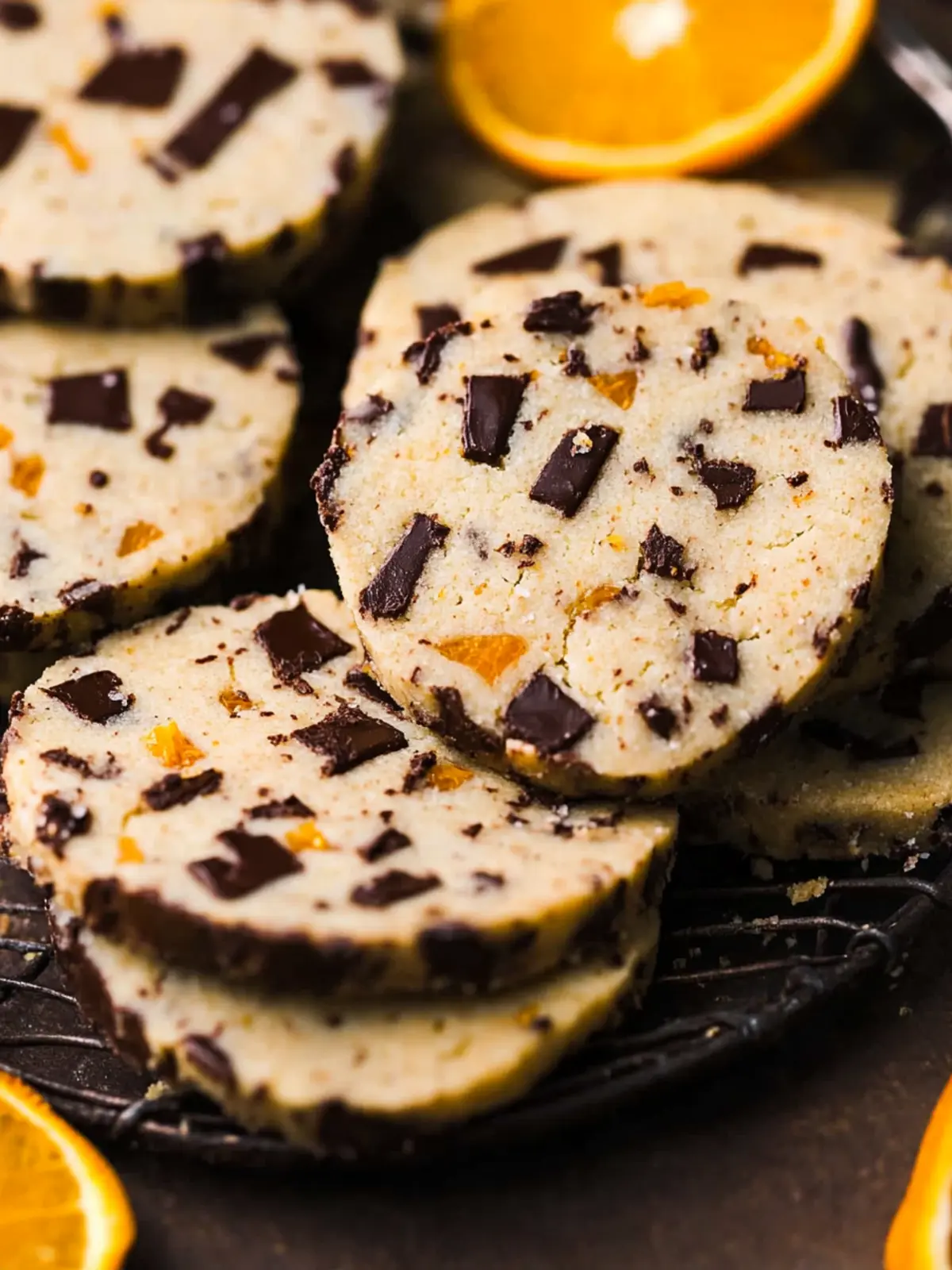 Chocolate Orange Shortbread Cookies