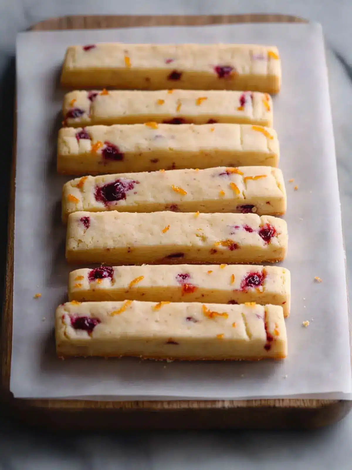 Orange Cranberry Shortbread Cookies