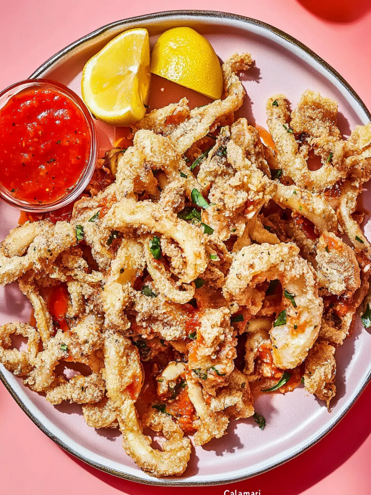 Mushroom “Calamari” with Spicy Marinara