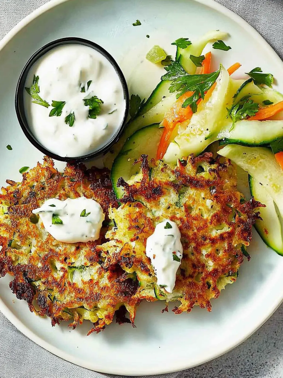 Crispy Zucchini Latkes for a Healthier Snack Delight 4 Zucchini Latkes