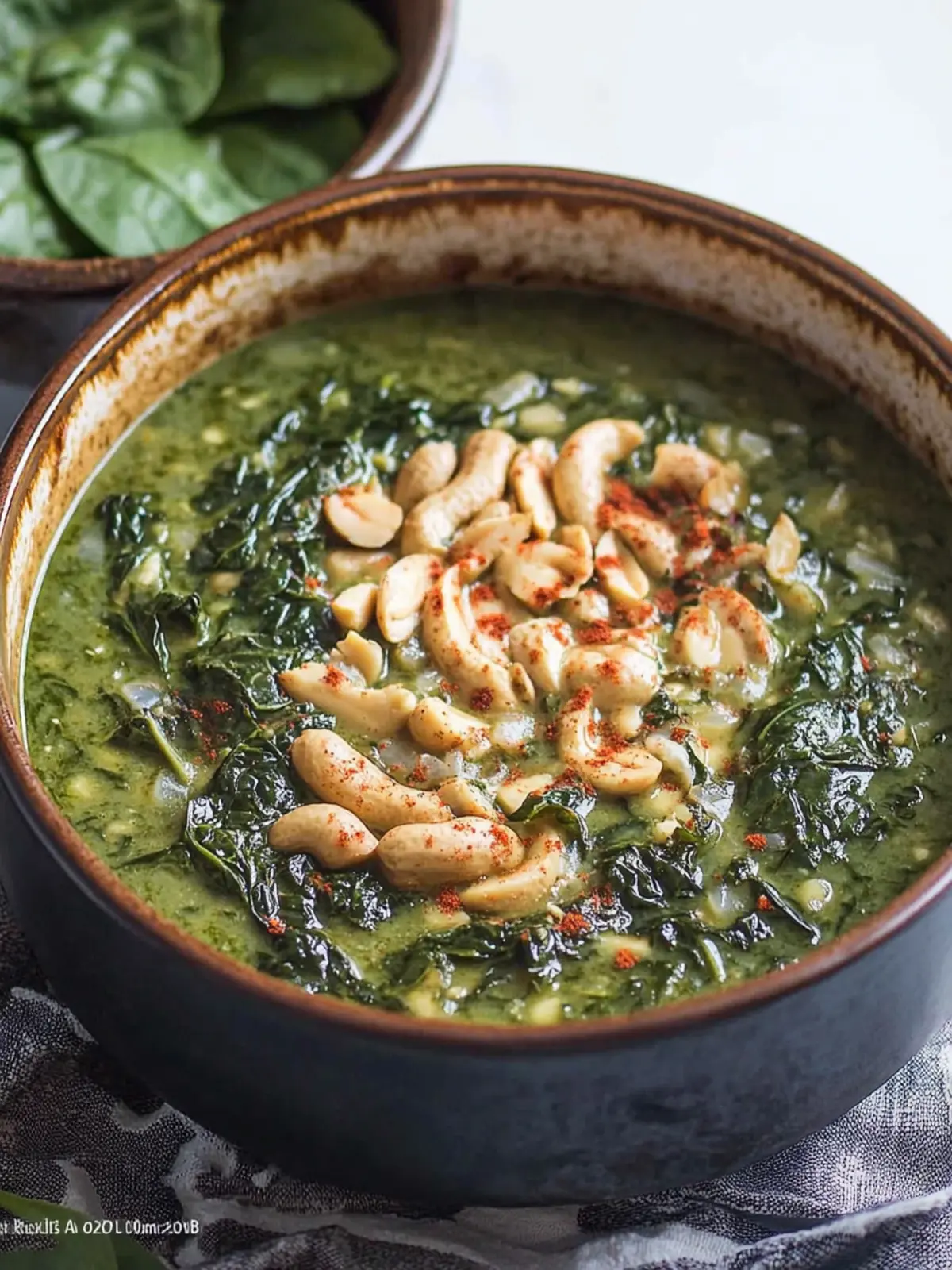 Savor Ndole: A Flavor-Packed Spinach and Peanut Soup Delight 5 Ndole (Spinach/Bitterleaves and Peanut Soup)