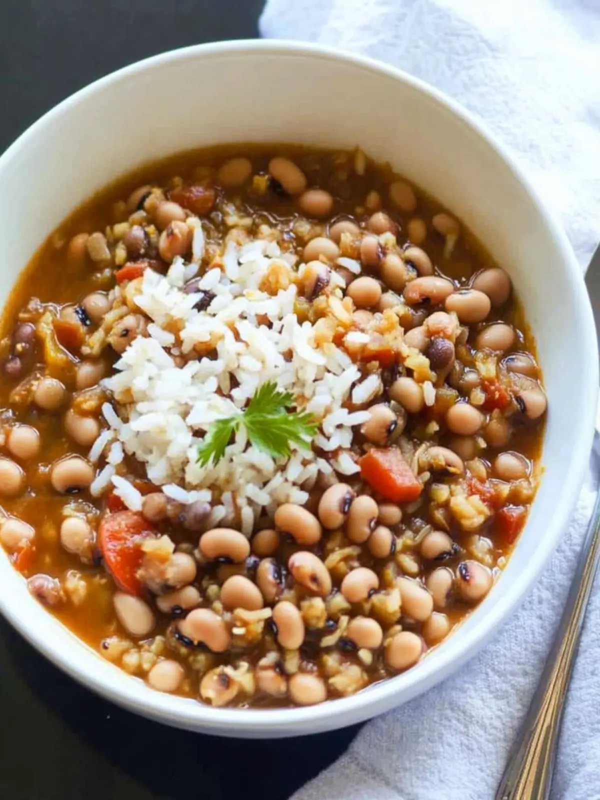 Southern Black-eyed Peas and Rice Hoppin' John for Good Luck 2 Southern Black-eyed Peas and Rice aka Hoppin John
