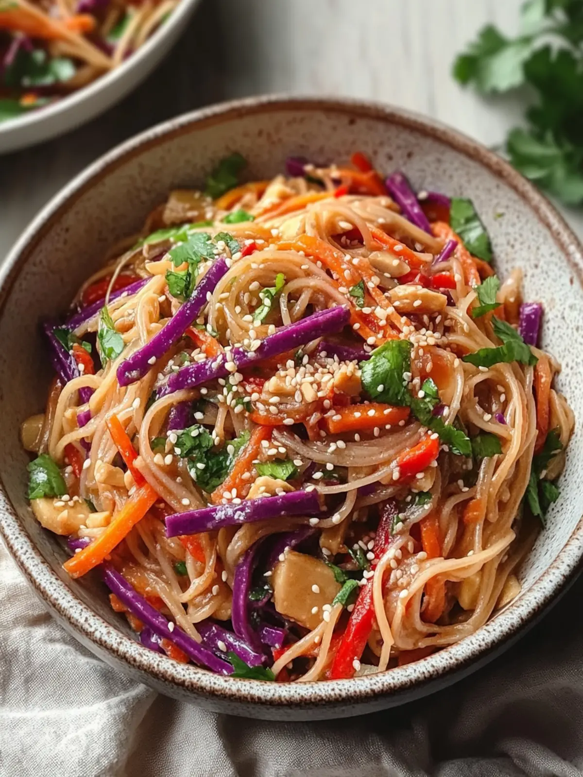 Miso Peanut Rainbow Noodle Salad: Vibrant Vegan Meal Prep 2 Miso Peanut Rainbow Noodle Salad