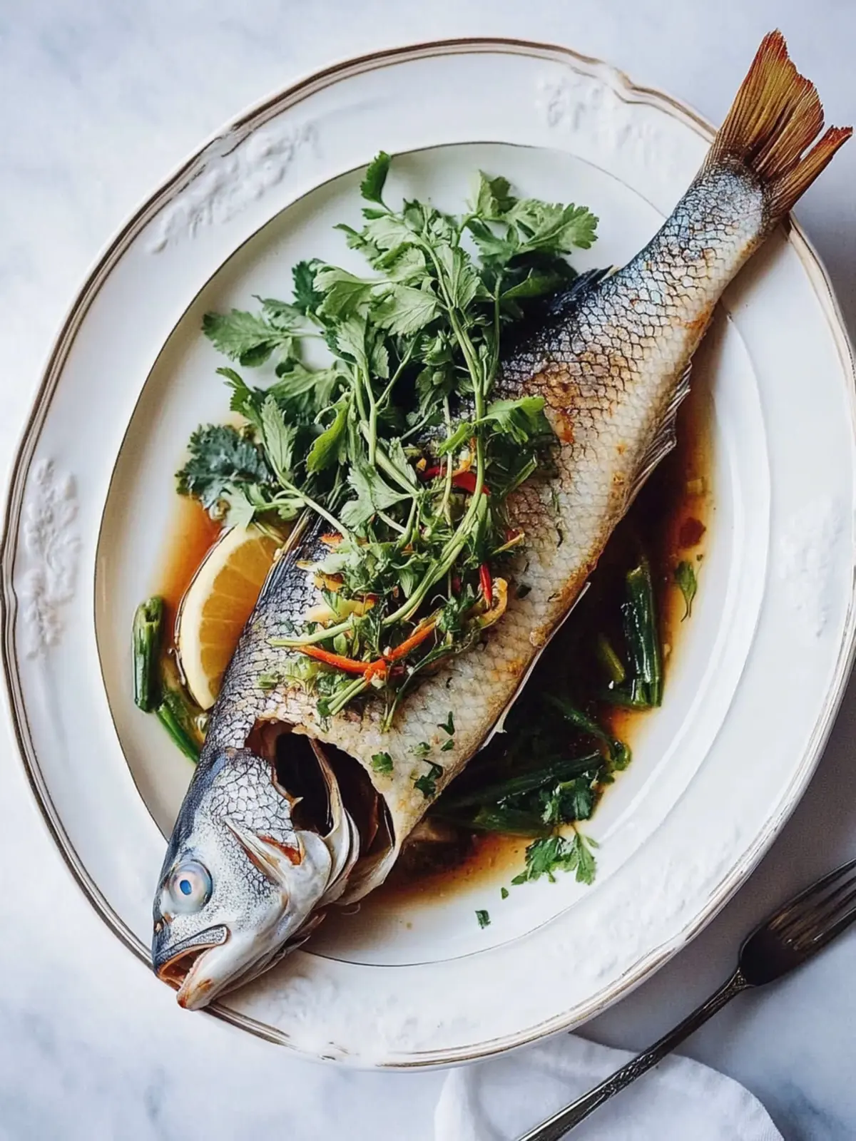 Steamed Whole Fish with Ginger: A Flavorful Cantonese Delight 3 Steamed Whole Fish