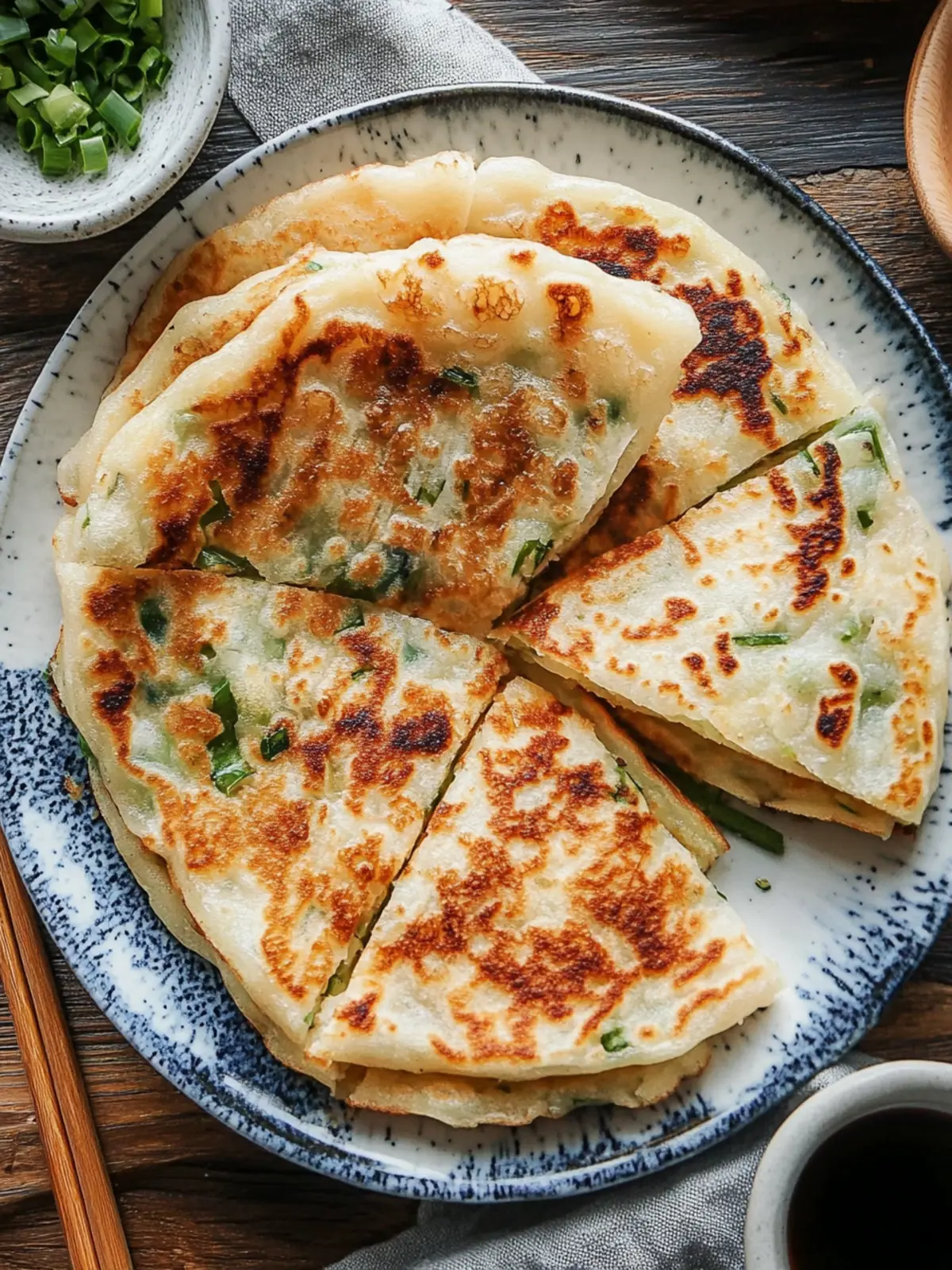 Crispy Chinese Scallion Pancakes You Can Make Vegan 3 Chinese Scallion Pancakes