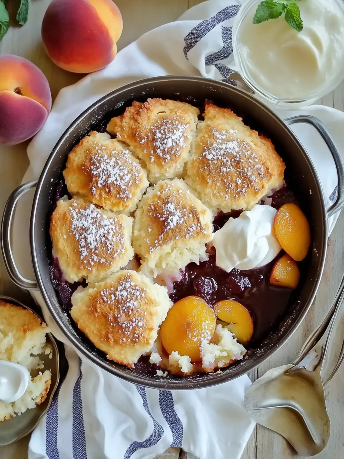 Peach-Plum Cobbler with Buttermilk Biscuits Bliss Awaits! 2 Peach-Plum Cobbler with Buttermilk Biscuits Bliss