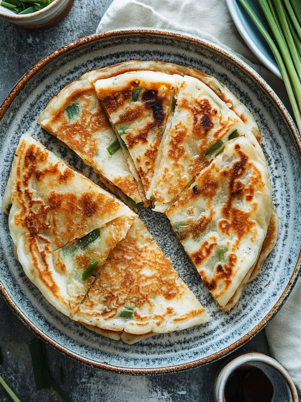 Crispy Chinese Scallion Pancakes You Can Make Vegan 4 Chinese Scallion Pancakes