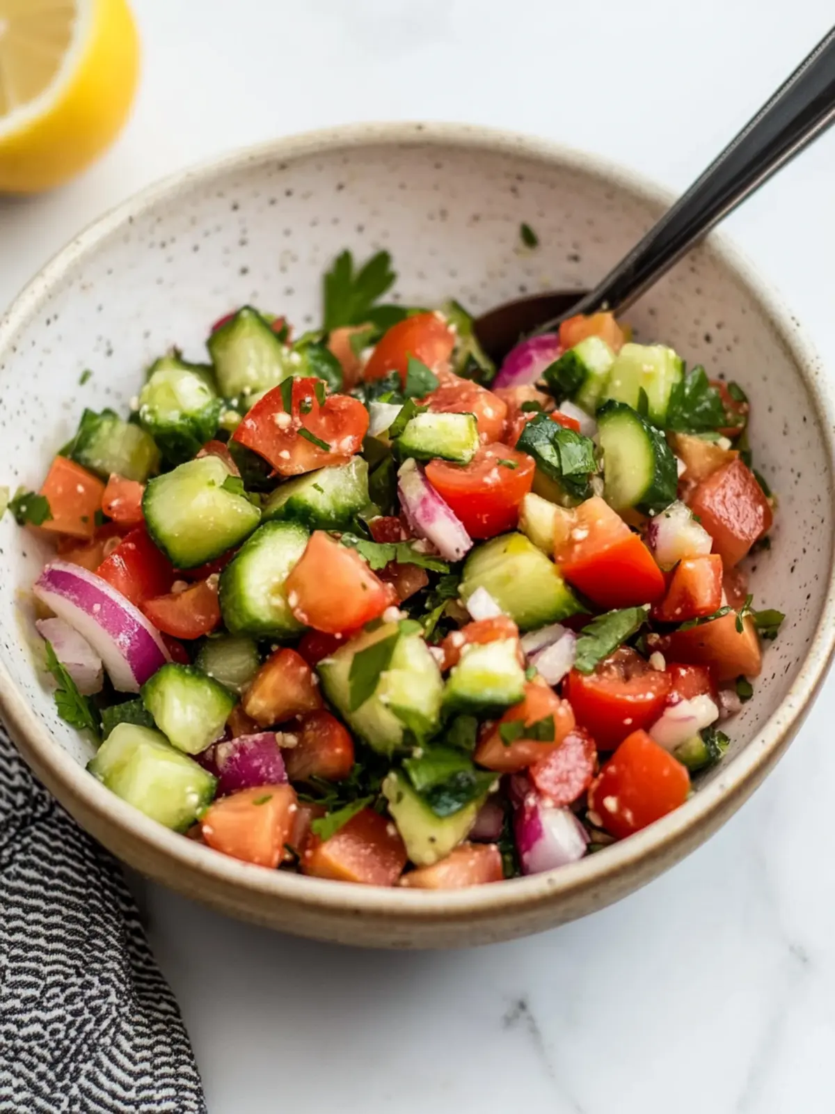 Quick Vegan Jerusalem Salad: Fresh, Crunchy, 10-Minute Bliss 3 Jerusalem Salad