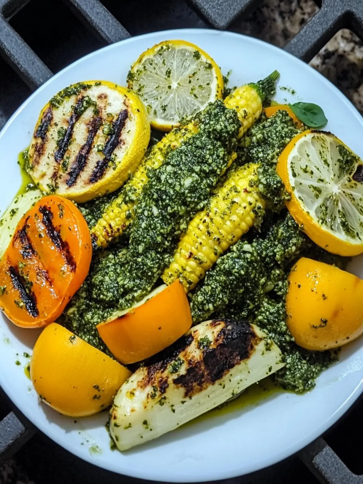 Grilled Vegetables with Collard Green Pesto: A Fresh Feast! 3 Grilled Vegetables with Collard Green Pesto