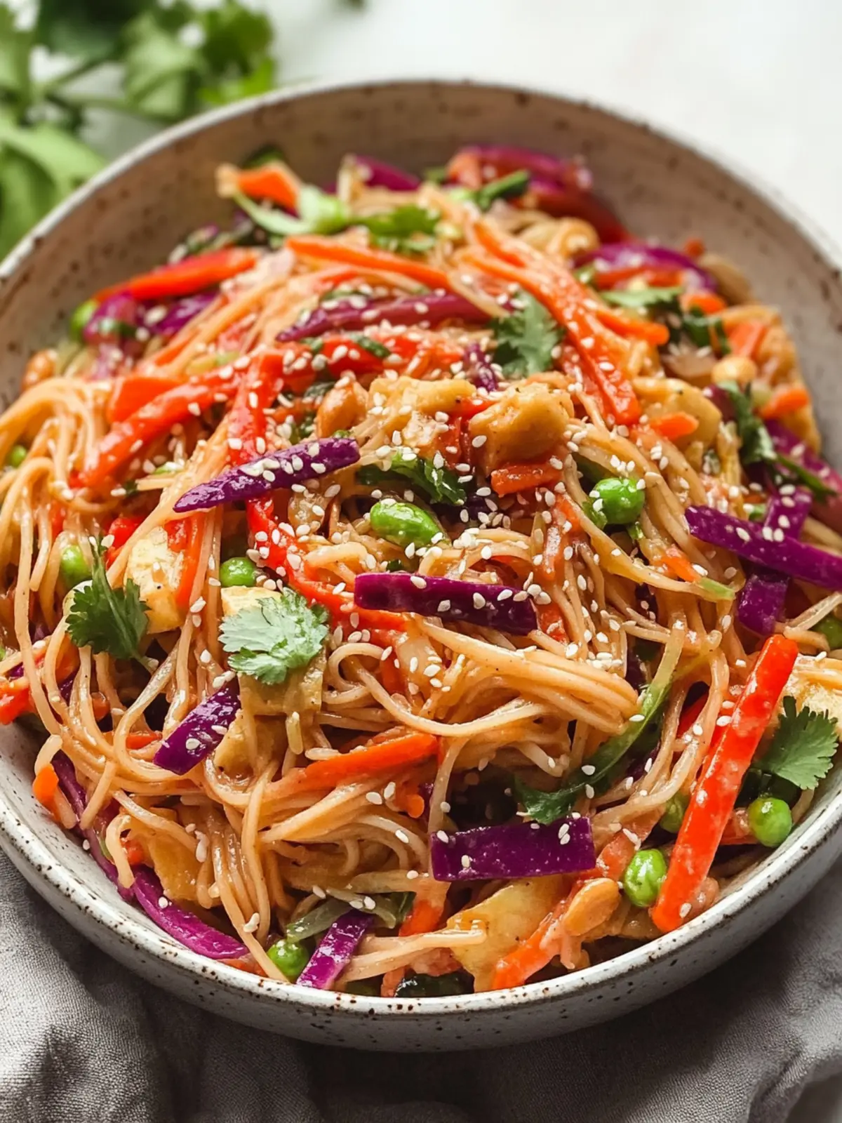 Miso Peanut Rainbow Noodle Salad: Vibrant Vegan Meal Prep 4 Miso Peanut Rainbow Noodle Salad