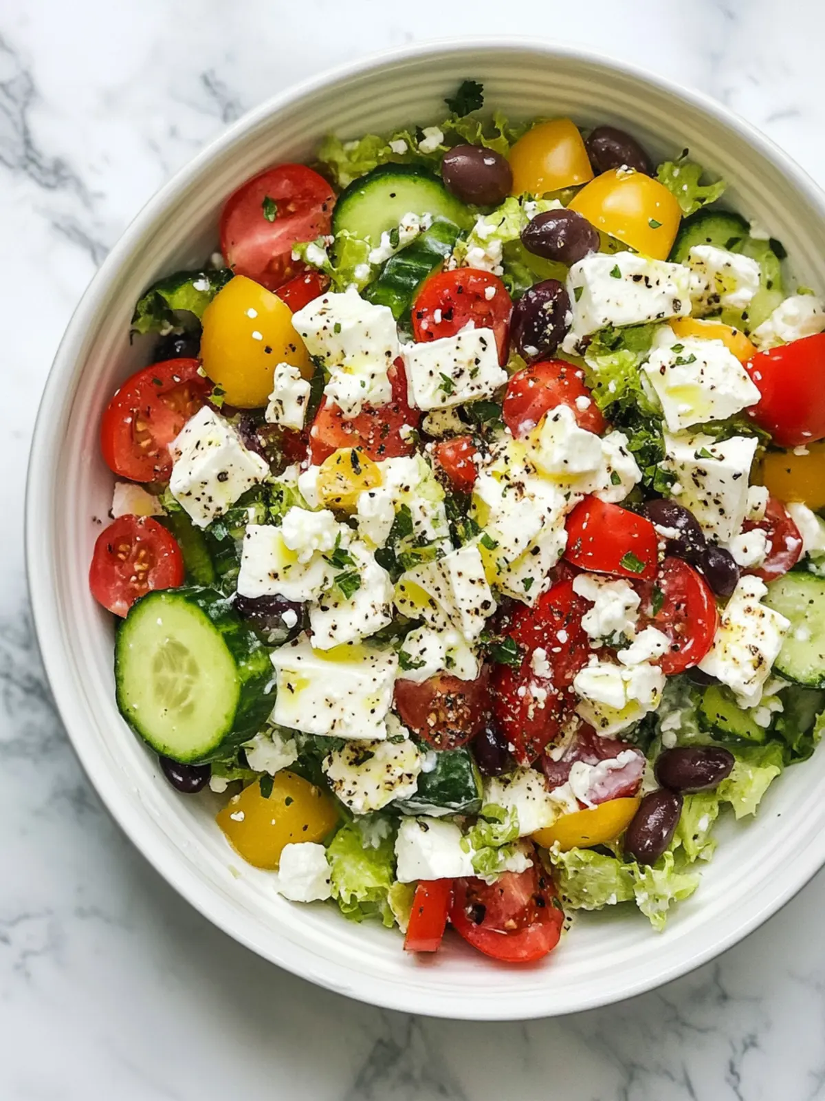 Greek Salad with Creamy Yogurt Dressing for Fresh Flavor Bliss 4 Greek Salad with Creamy Yogurt Dressing