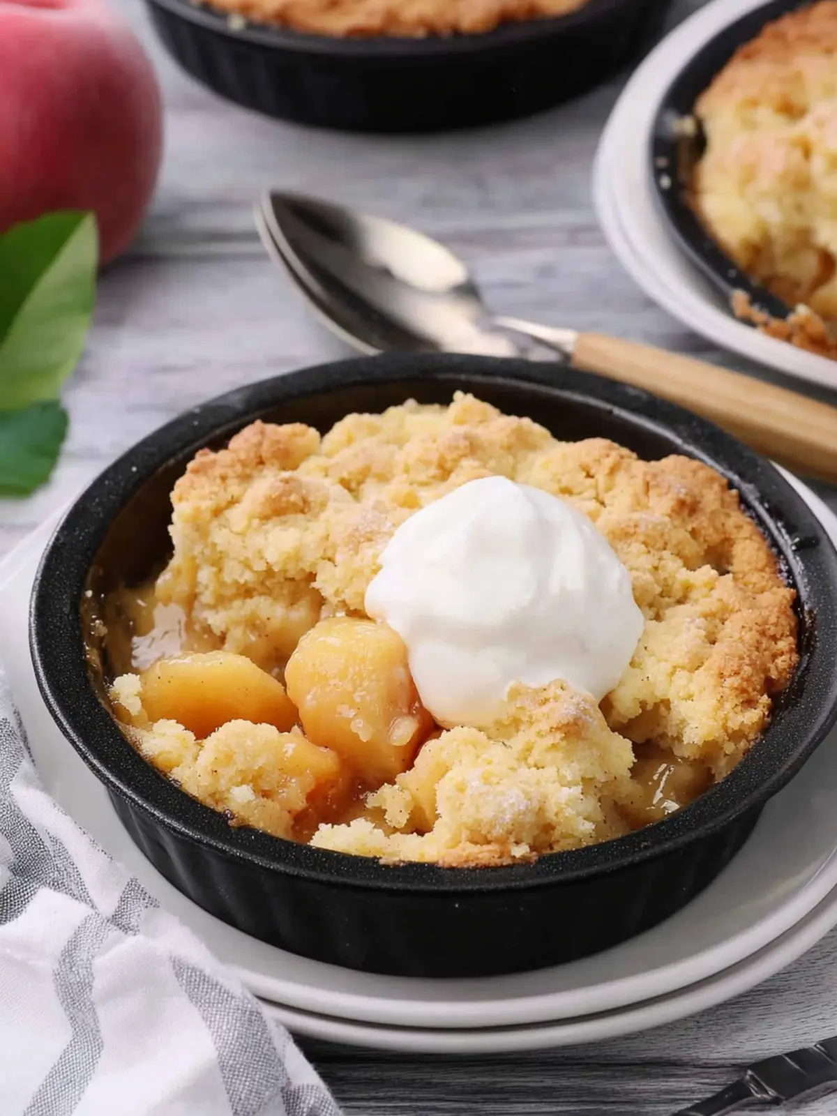 Small Batch Peach Cornmeal Cobbler That’s Pure Comfort 2 Small Batch Peach Cornmeal Cobbler