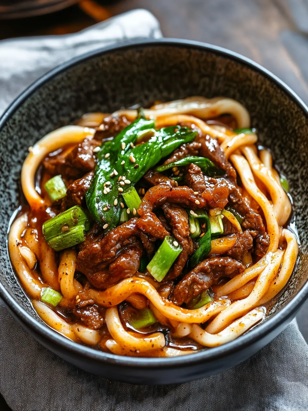 Savory Black Pepper Beef Udon Noodles in Just 15 Minutes! 4 Black Pepper Beef Udon Noodles