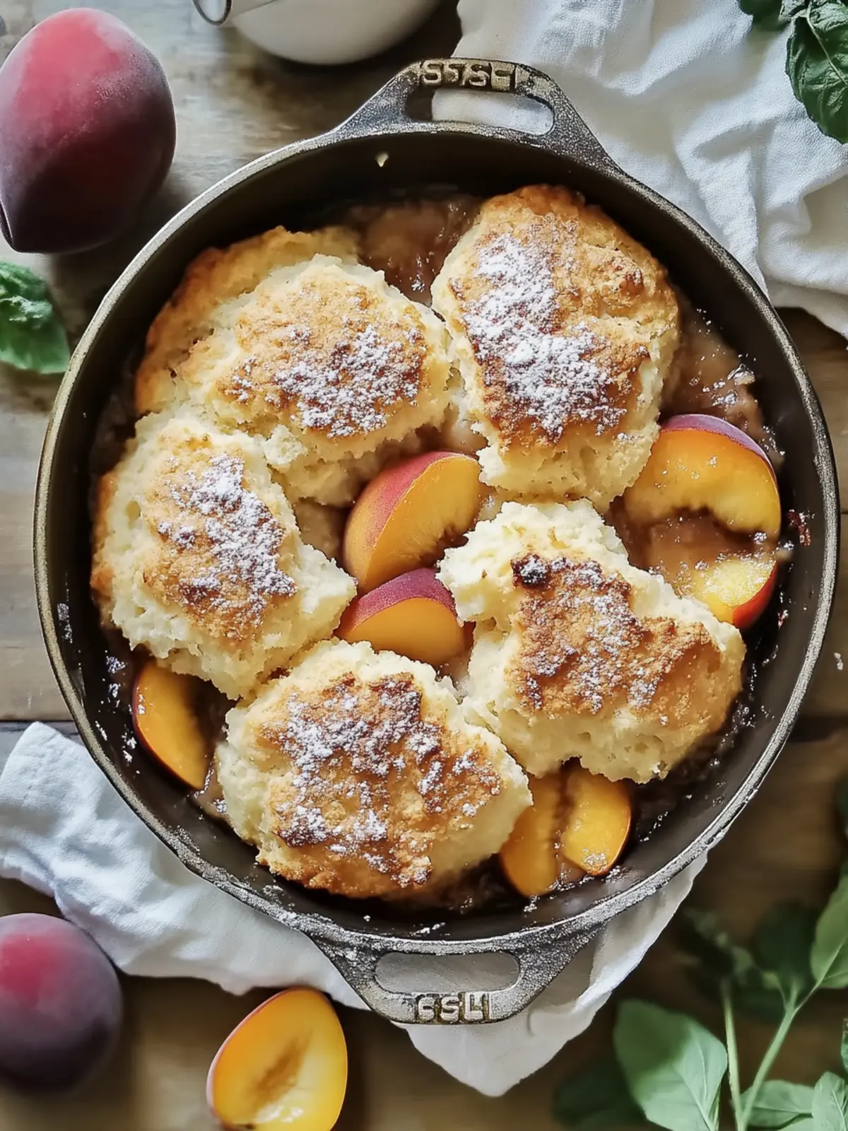 Peach-Plum Cobbler with Buttermilk Biscuits Bliss Awaits! 4 Peach-Plum Cobbler with Buttermilk Biscuits Bliss