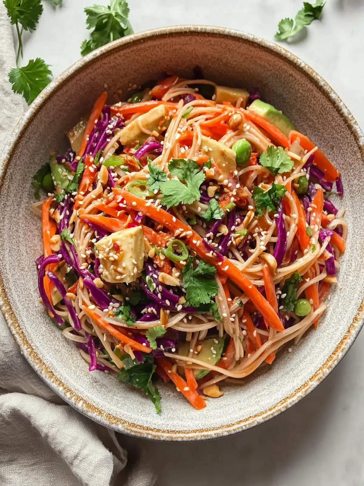 Miso Peanut Rainbow Noodle Salad: Vibrant Vegan Meal Prep 5 Miso Peanut Rainbow Noodle Salad