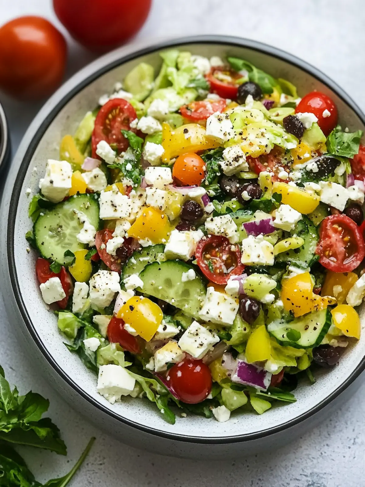 Greek Salad with Creamy Yogurt Dressing for Fresh Flavor Bliss 3 Greek Salad with Creamy Yogurt Dressing