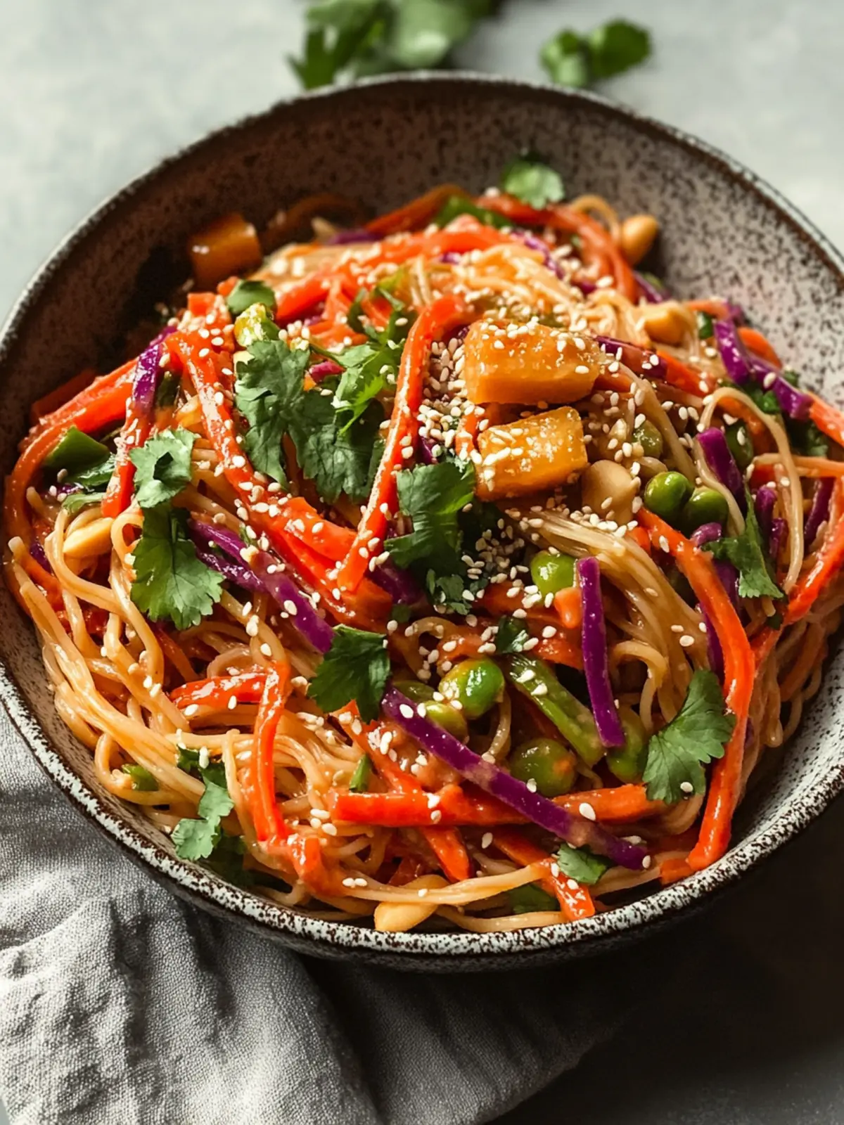 Miso Peanut Rainbow Noodle Salad: Vibrant Vegan Meal Prep 3 Miso Peanut Rainbow Noodle Salad