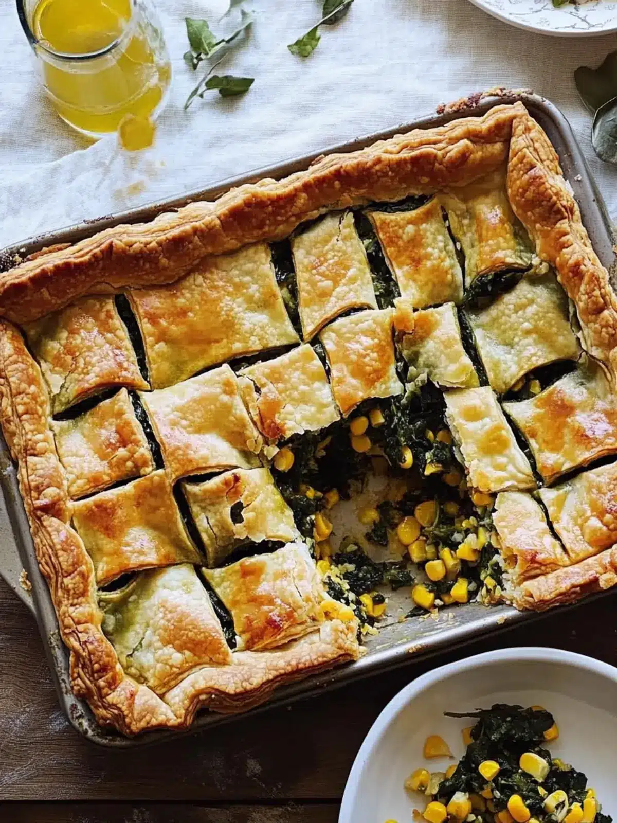Savory Collards and Corn Slab Pie Recipe Your Family Will Love 4 Collards and Corn Slab Pie Recipe