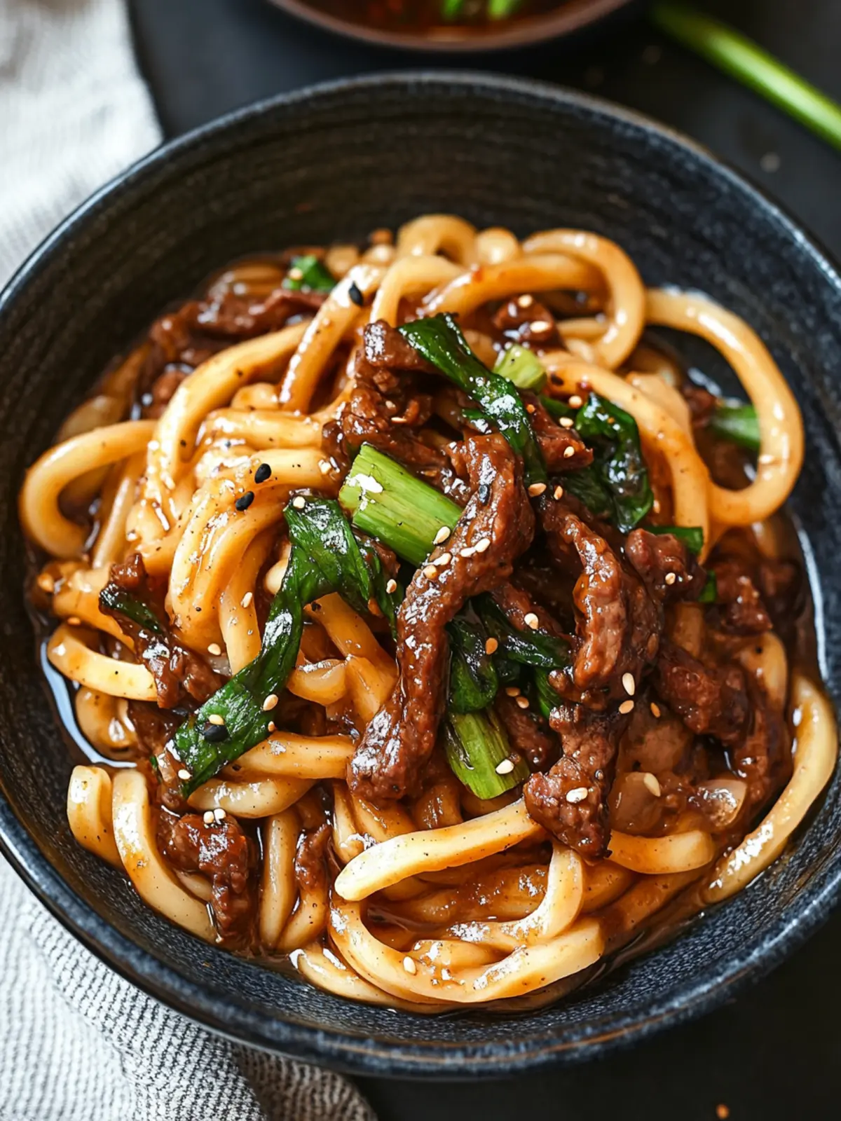 Savory Black Pepper Beef Udon Noodles in Just 15 Minutes! 3 Black Pepper Beef Udon Noodles