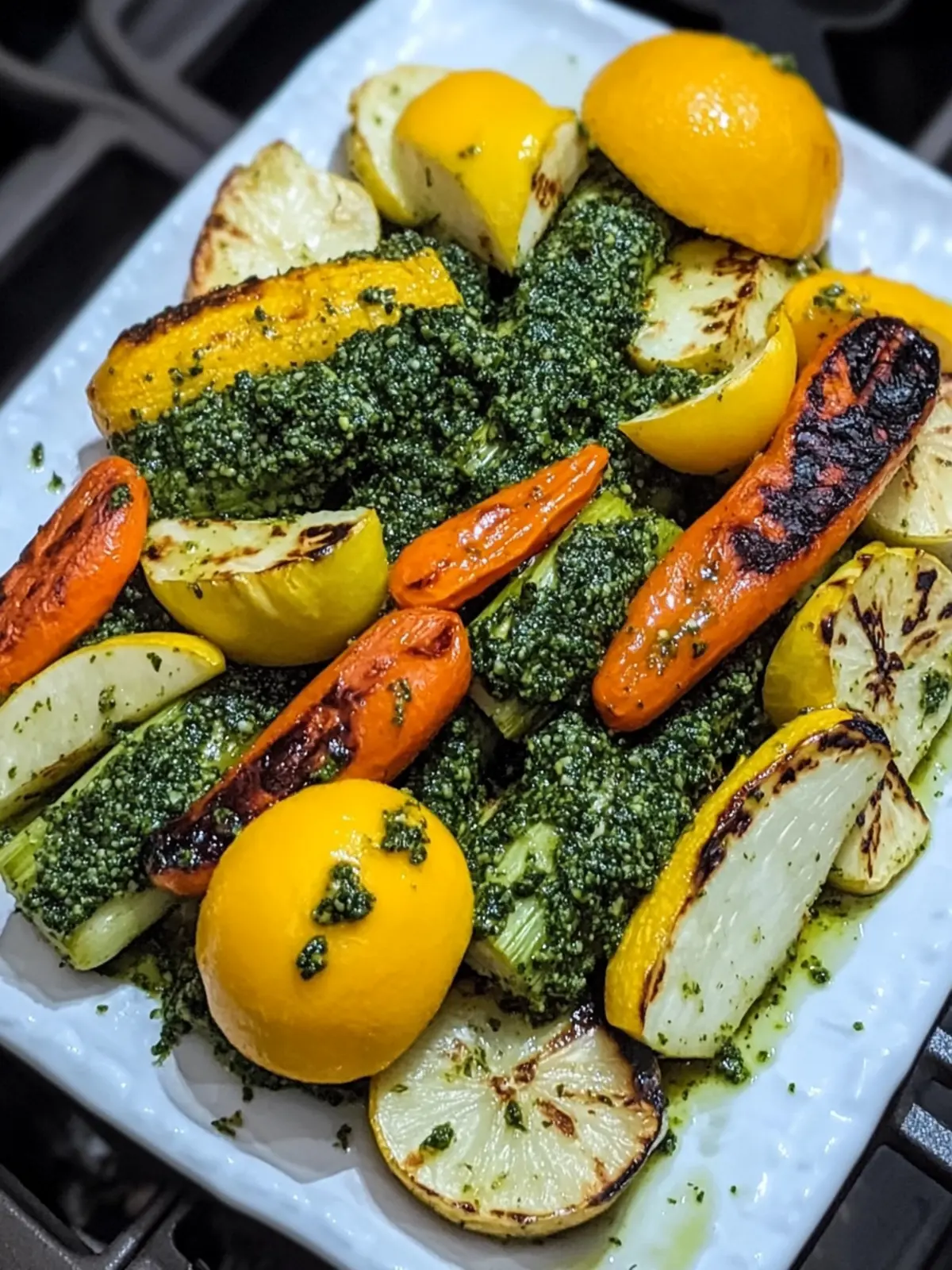 Grilled Vegetables with Collard Green Pesto: A Fresh Feast! 5 Grilled Vegetables with Collard Green Pesto
