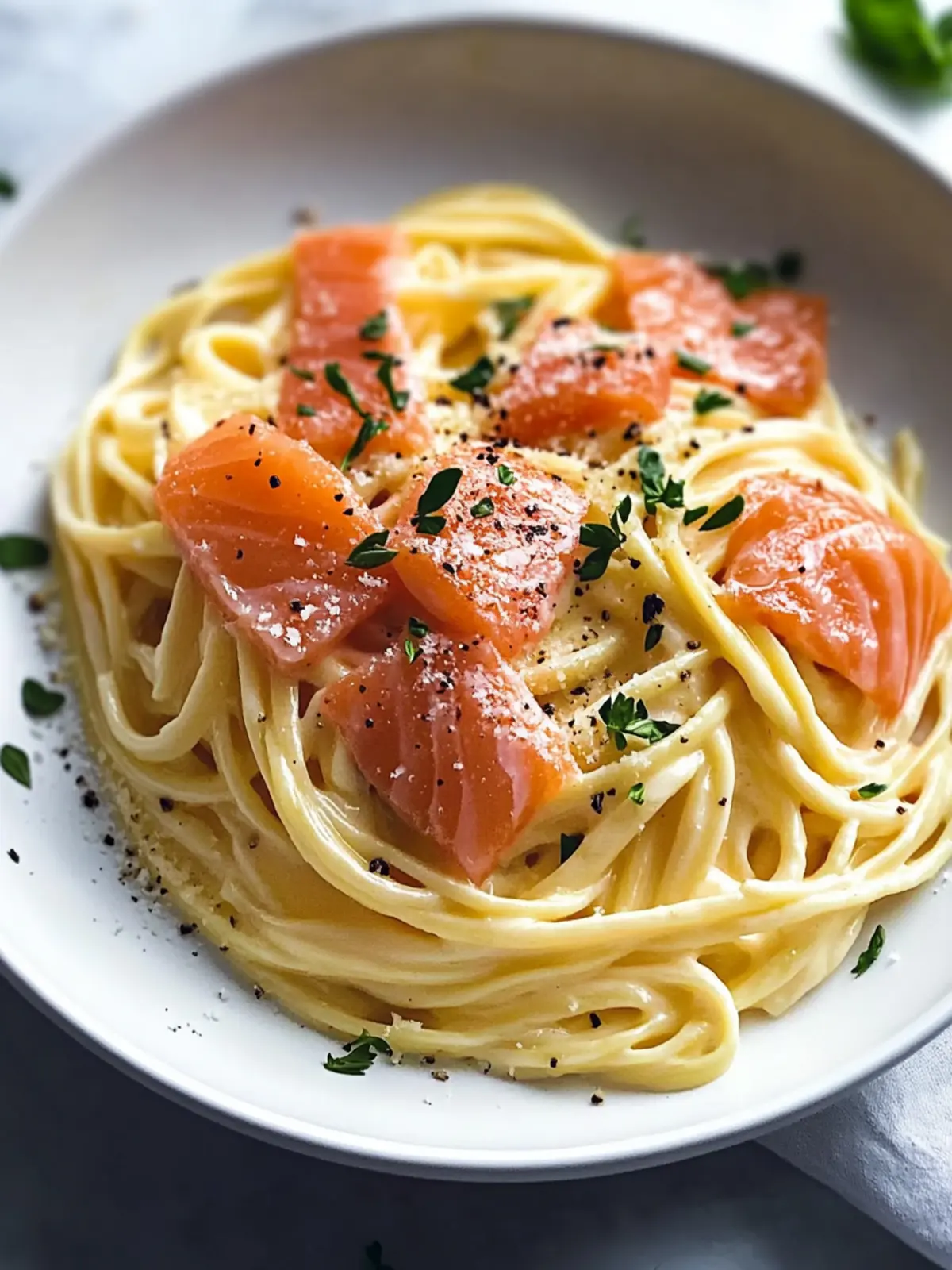 Smoked Salmon Carbonara: Elevate Dinner with Seafood Luxury 3 Smoked Salmon Carbonara