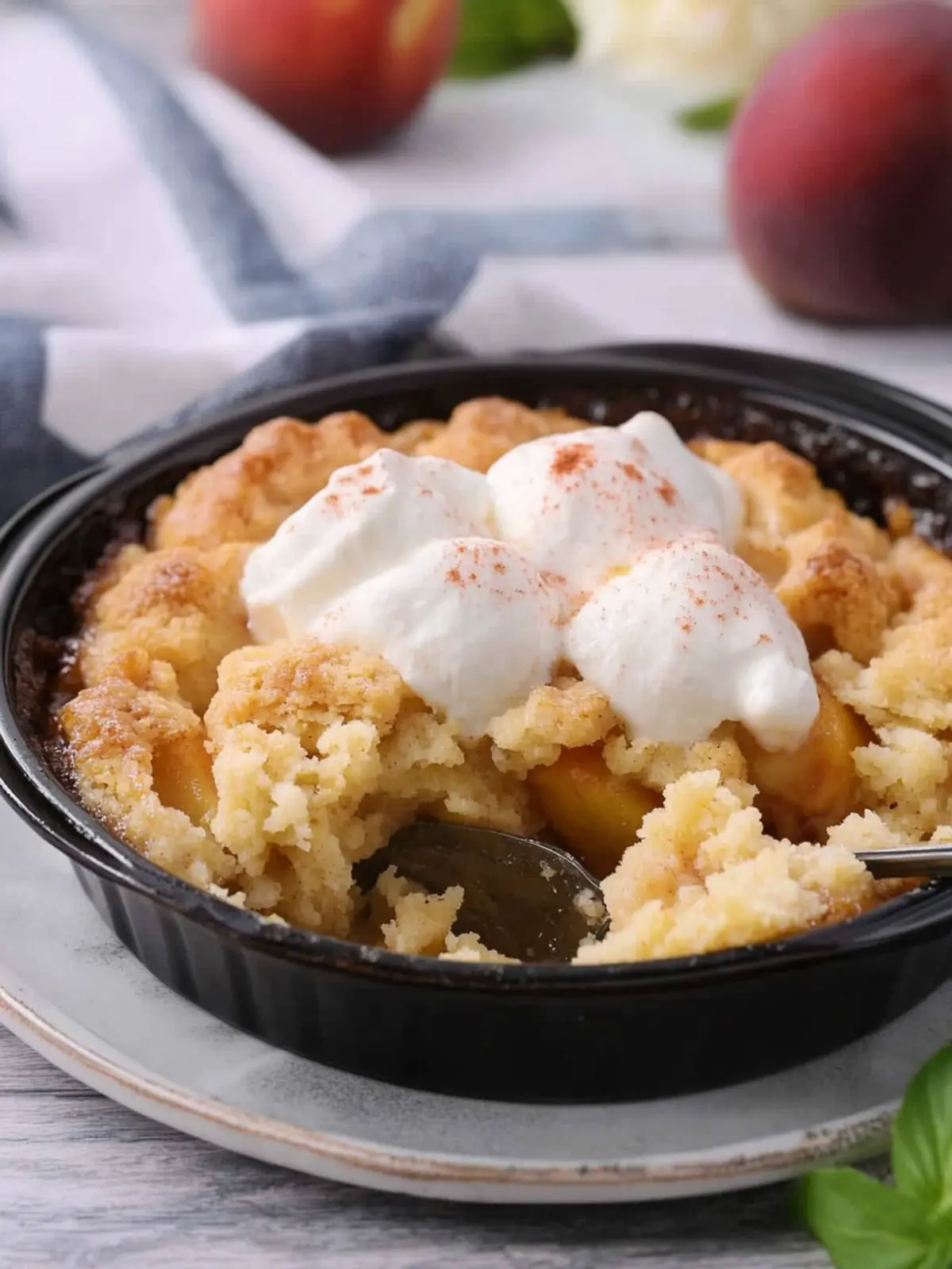Small Batch Peach Cornmeal Cobbler That’s Pure Comfort 4 Small Batch Peach Cornmeal Cobbler