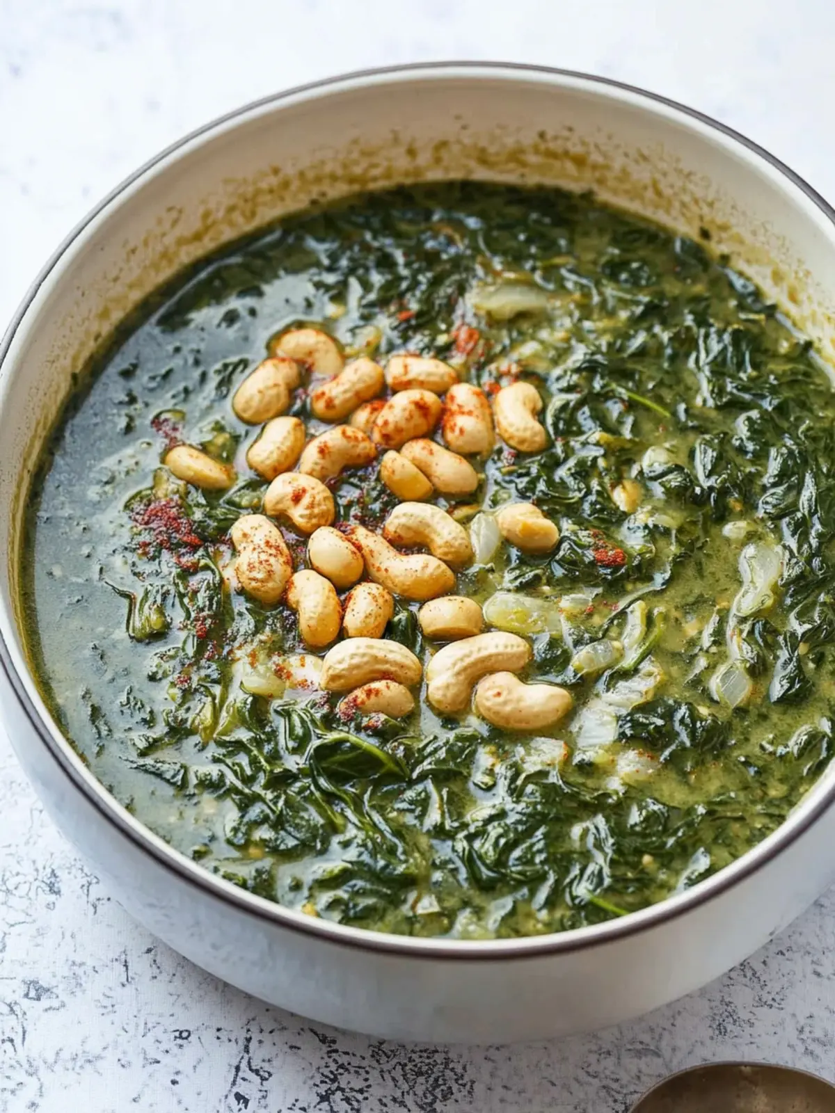Savor Ndole: A Flavor-Packed Spinach and Peanut Soup Delight 4 Ndole (Spinach/Bitterleaves and Peanut Soup)