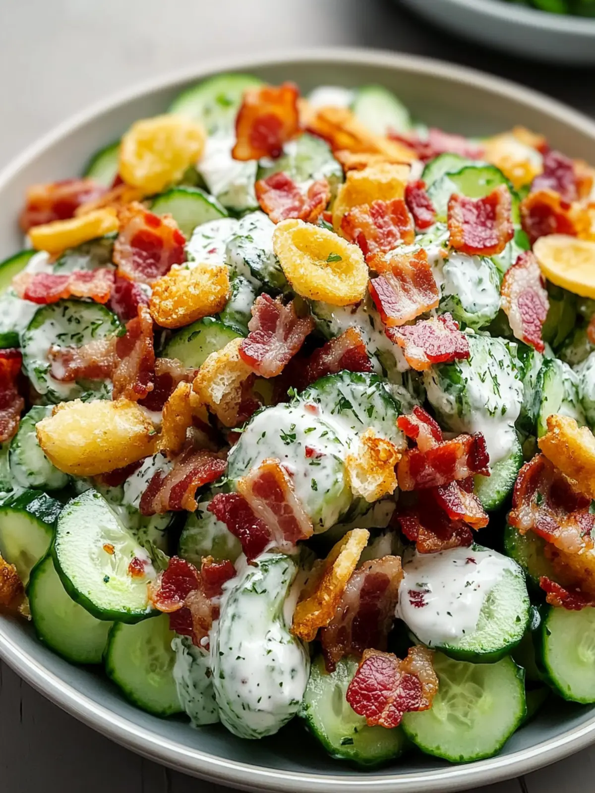 Refreshing Cucumber Bacon Ranch Salad That Everyone Will Love 4 Cucumber Bacon Ranch Salad