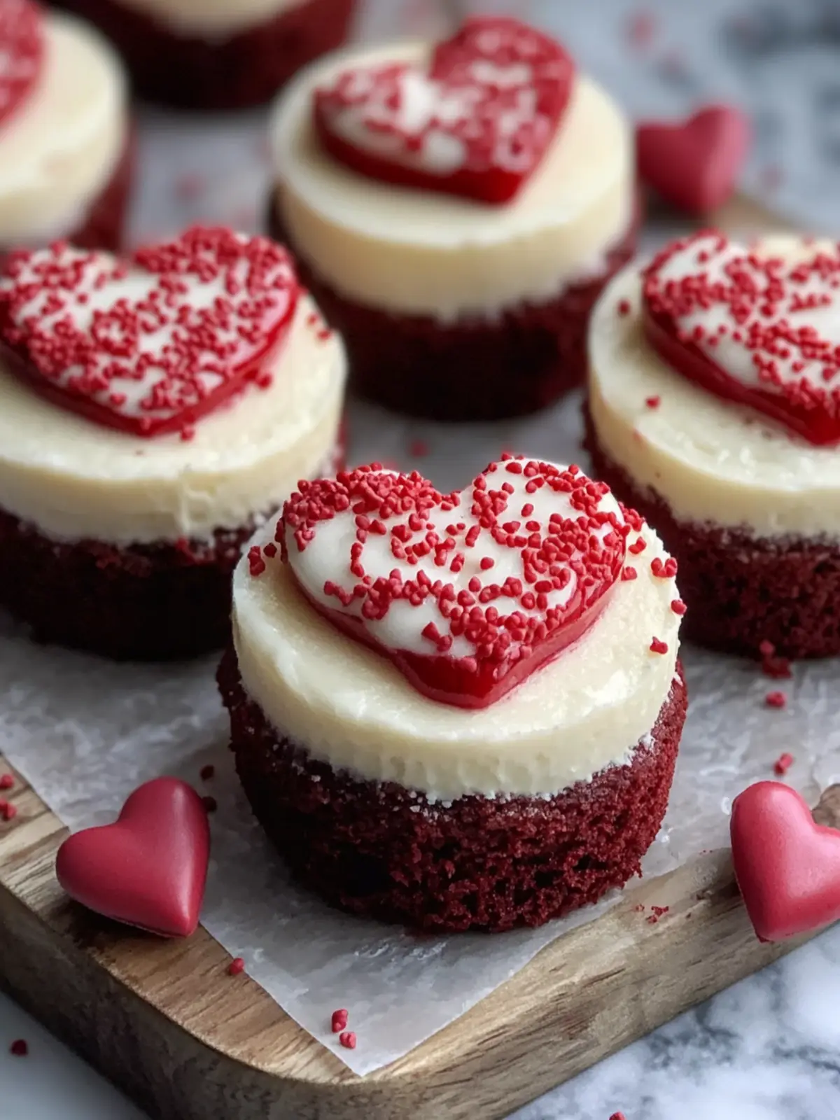 Irresistible Mini Red Velvet Heart Cheesecakes for Love Day 3 Mini Red Velvet Heart Cheesecakes