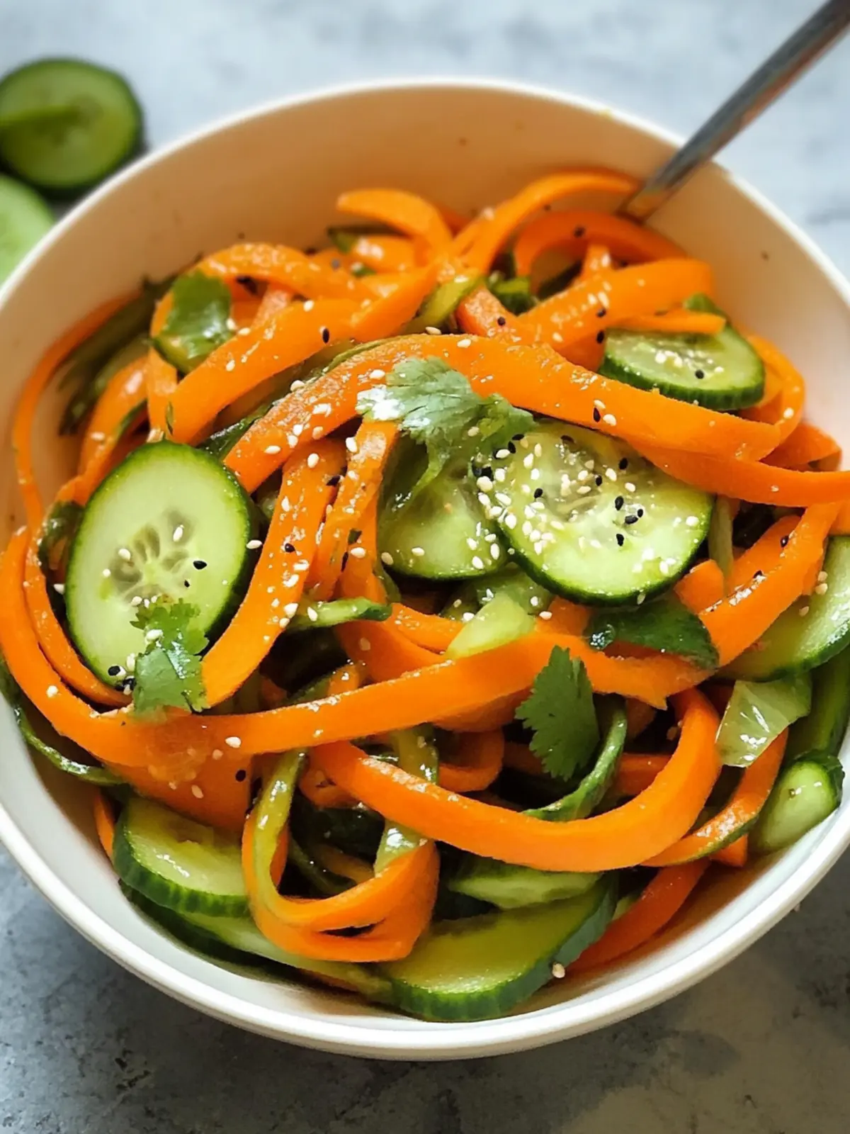 Refreshing Crunchy Asian Cucumber Carrot Salad in 10 Minutes 3 Crunchy Asian Cucumber Carrot Salad