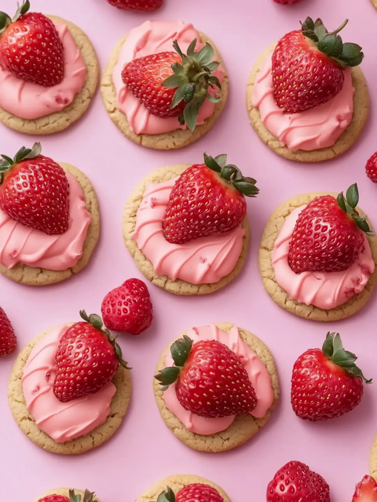 Irresistible Strawberry Cookies Soft, Chewy, and Chocolate-Dipped 4 Strawberry Cookies