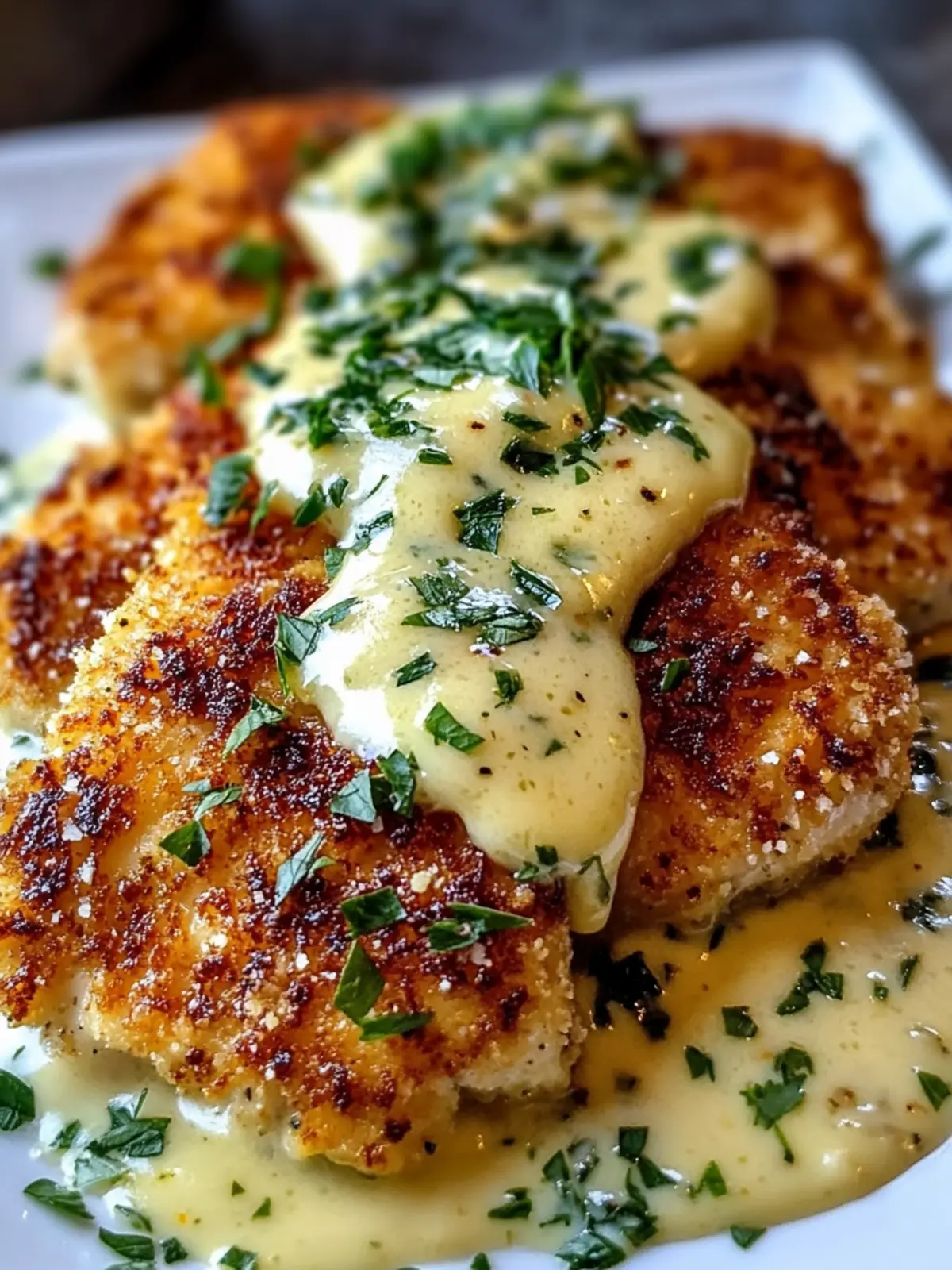 Crispy Parmesan Chicken w/ Creamy Garlic Sauce for Cozy Nights 3 Crispy Parmesan Chicken w/ Creamy Garlic Sauce
